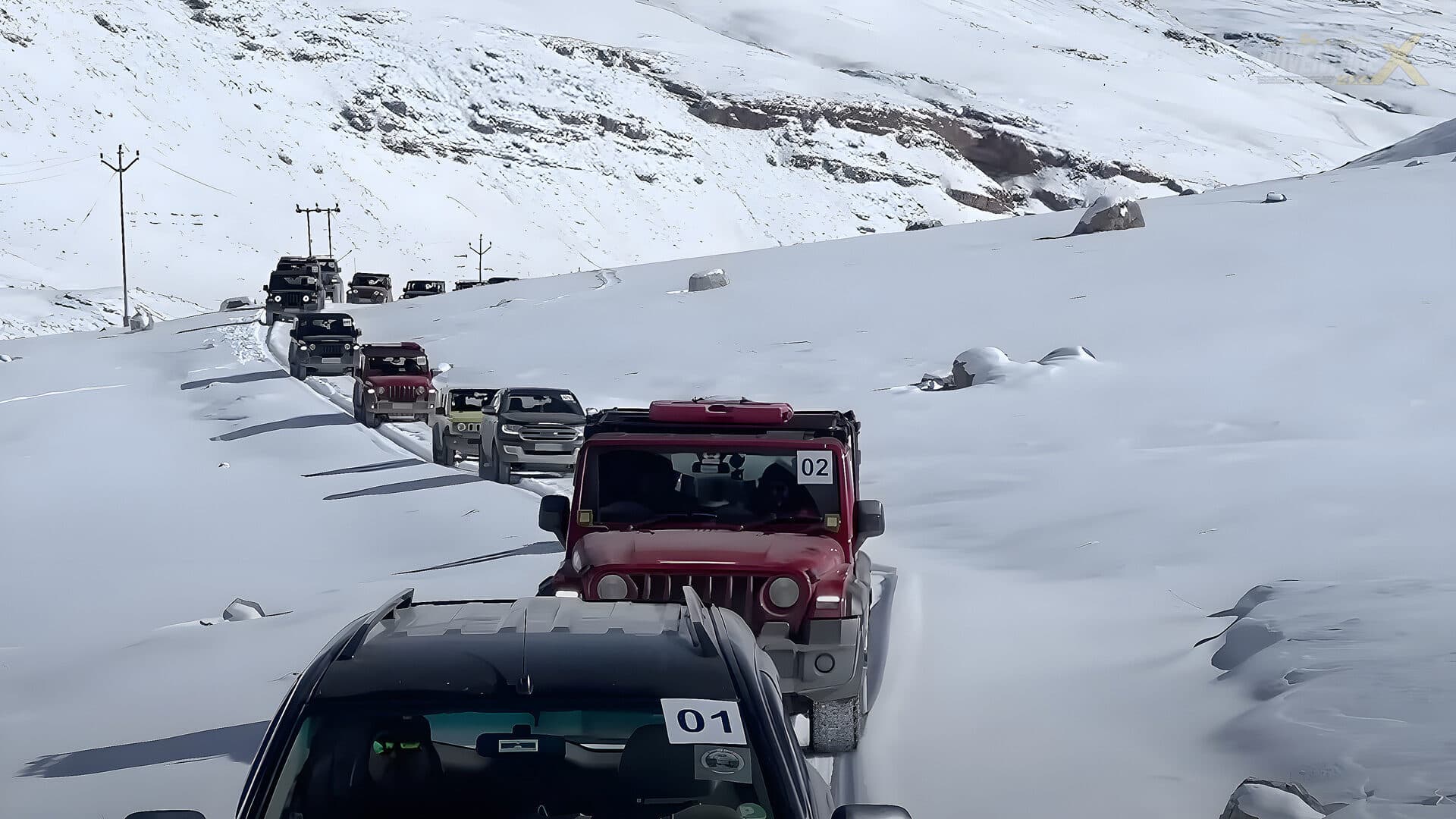 Winter Spiti 4x4 expedition, AdventureX4x4 convoy — frame 6