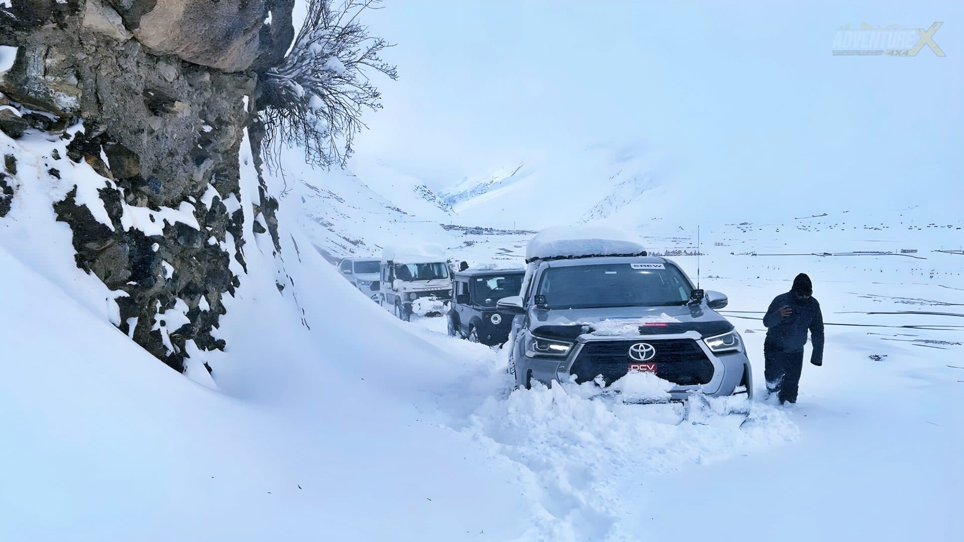 Winter Spiti 4x4 expedition, AdventureX4x4 convoy — frame 12