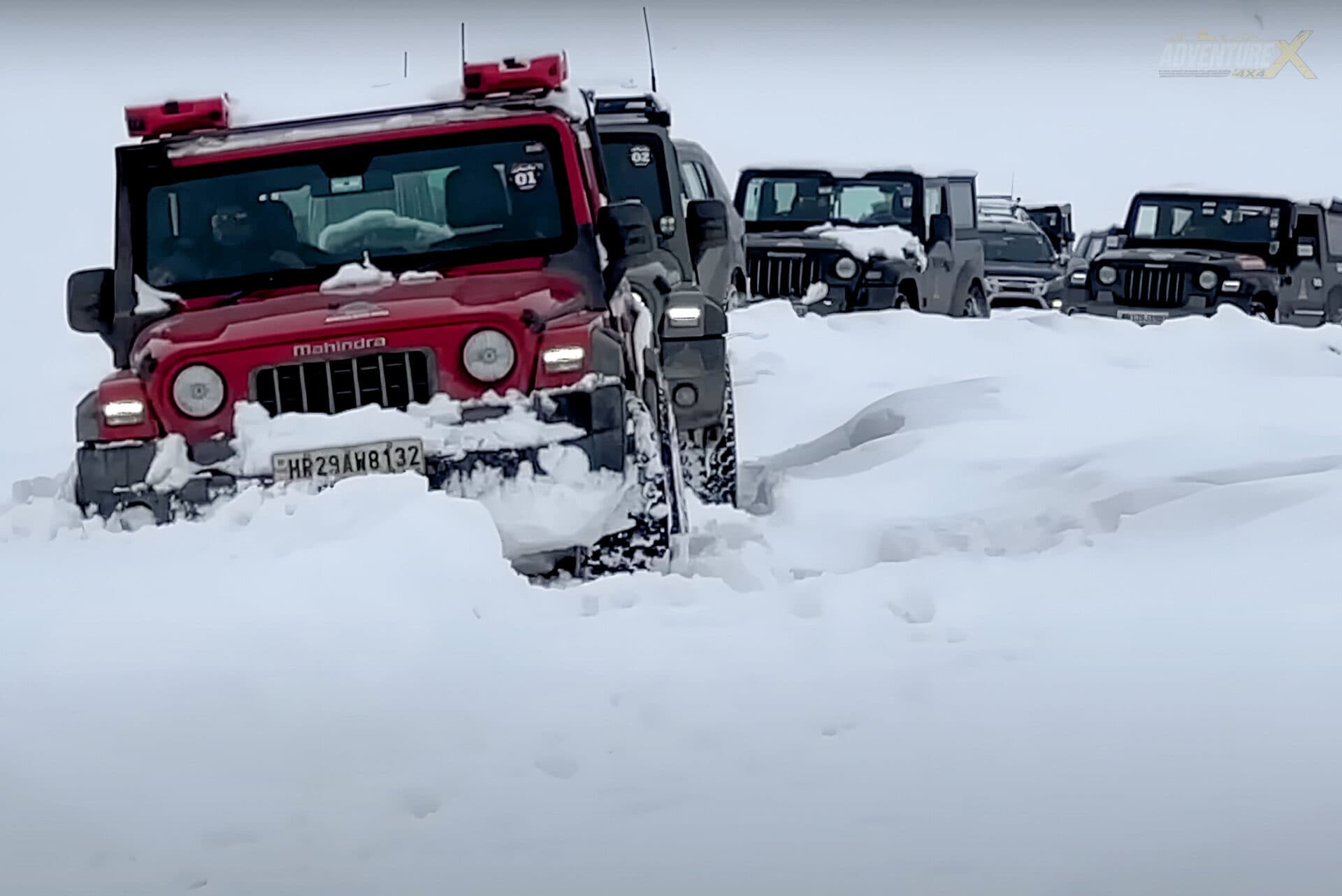 Winter Spiti 4x4 expedition, AdventureX4x4 convoy — frame 13