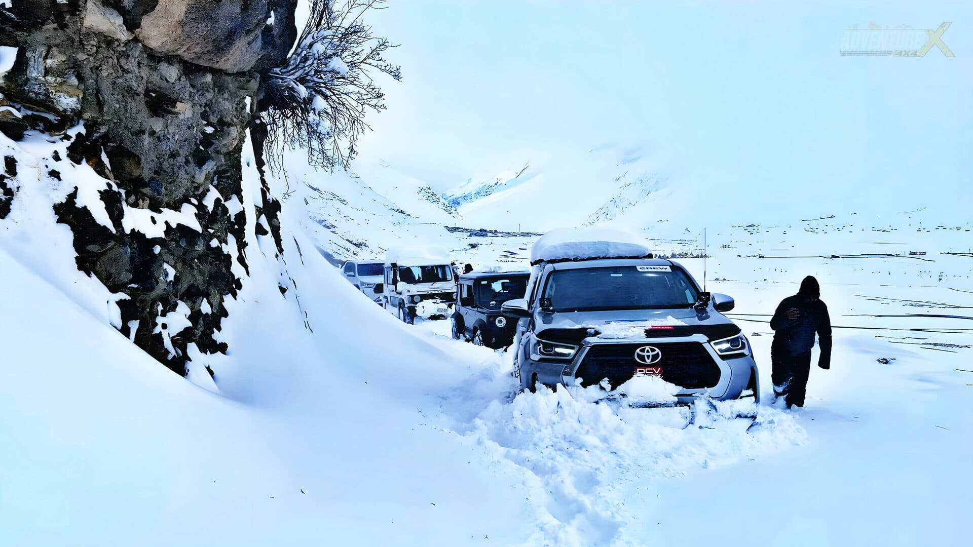 Winter Spiti 4x4 expedition, AdventureX4x4 convoy — frame 14