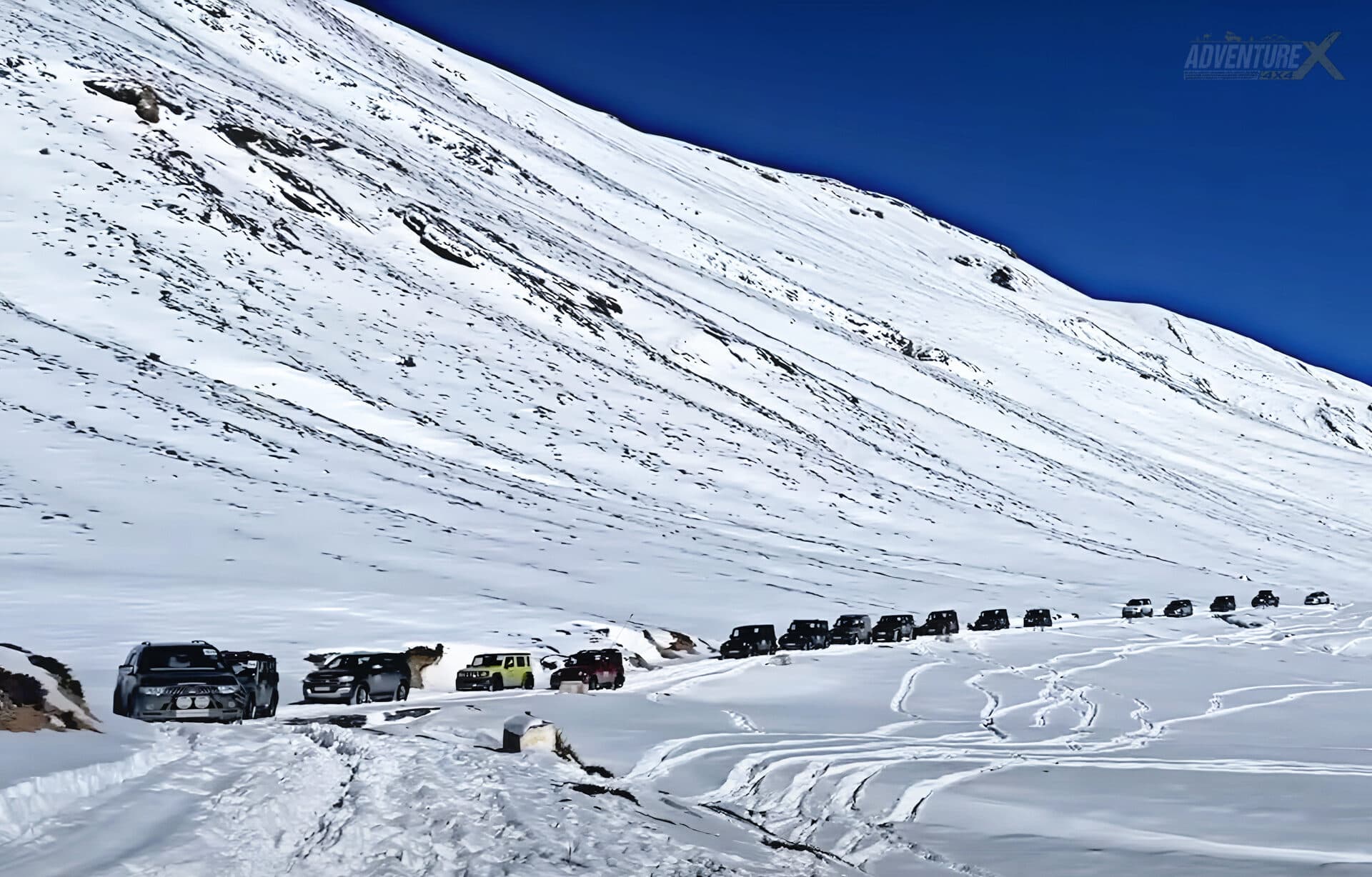 Winter Spiti 4x4 expedition, AdventureX4x4 convoy — frame 17