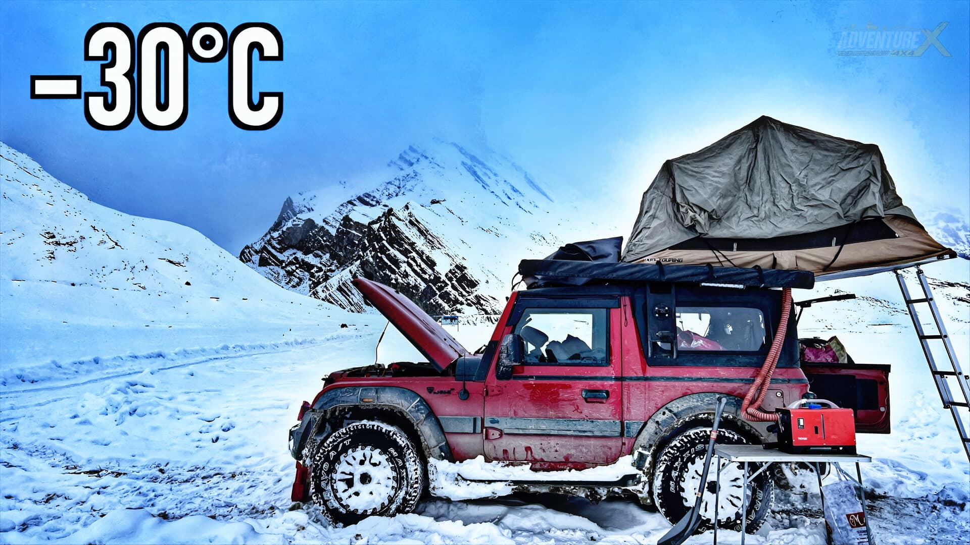 Winter Spiti 4x4 expedition, AdventureX4x4 convoy — frame 50