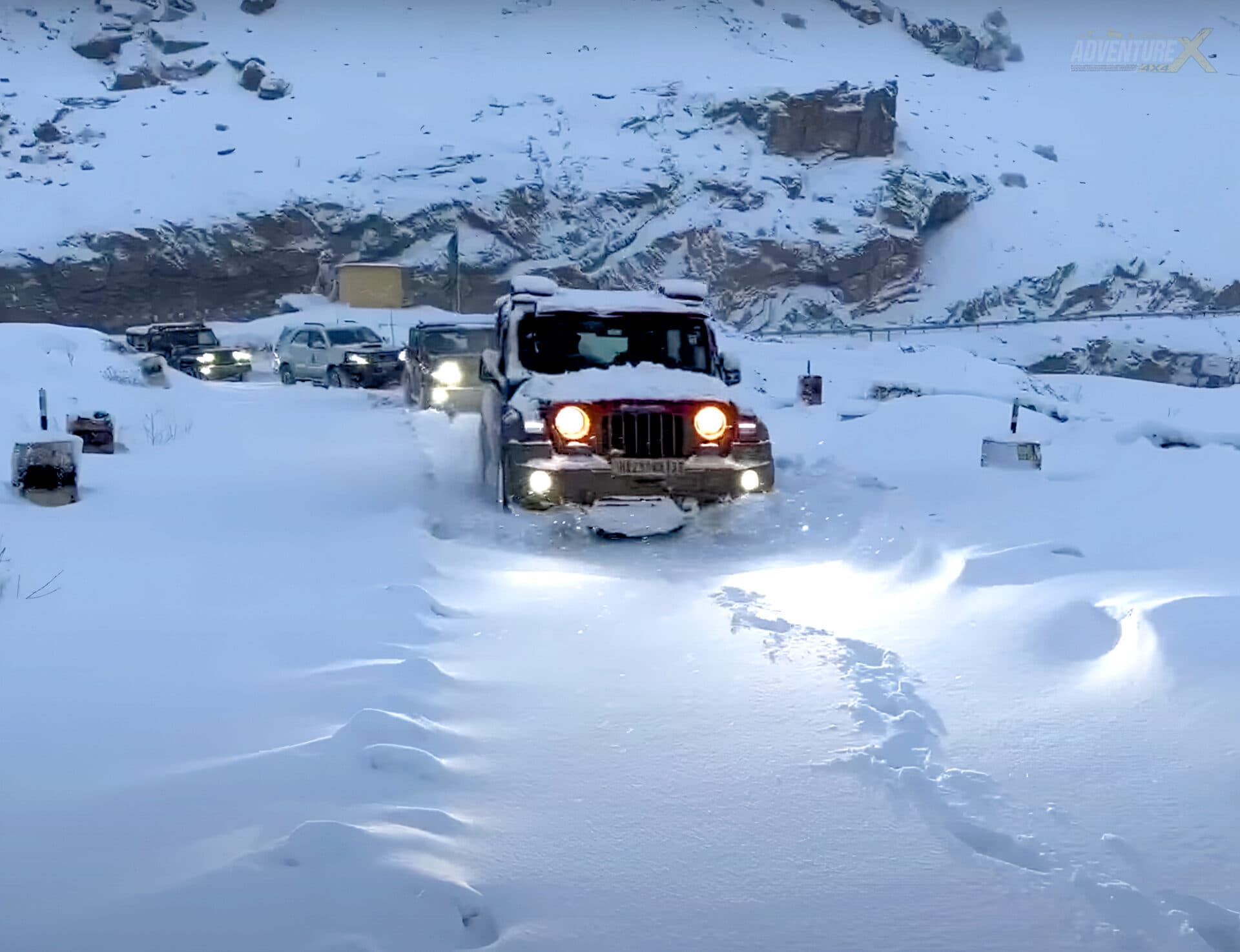 Winter Spiti 4x4 expedition, AdventureX4x4 convoy — frame 52