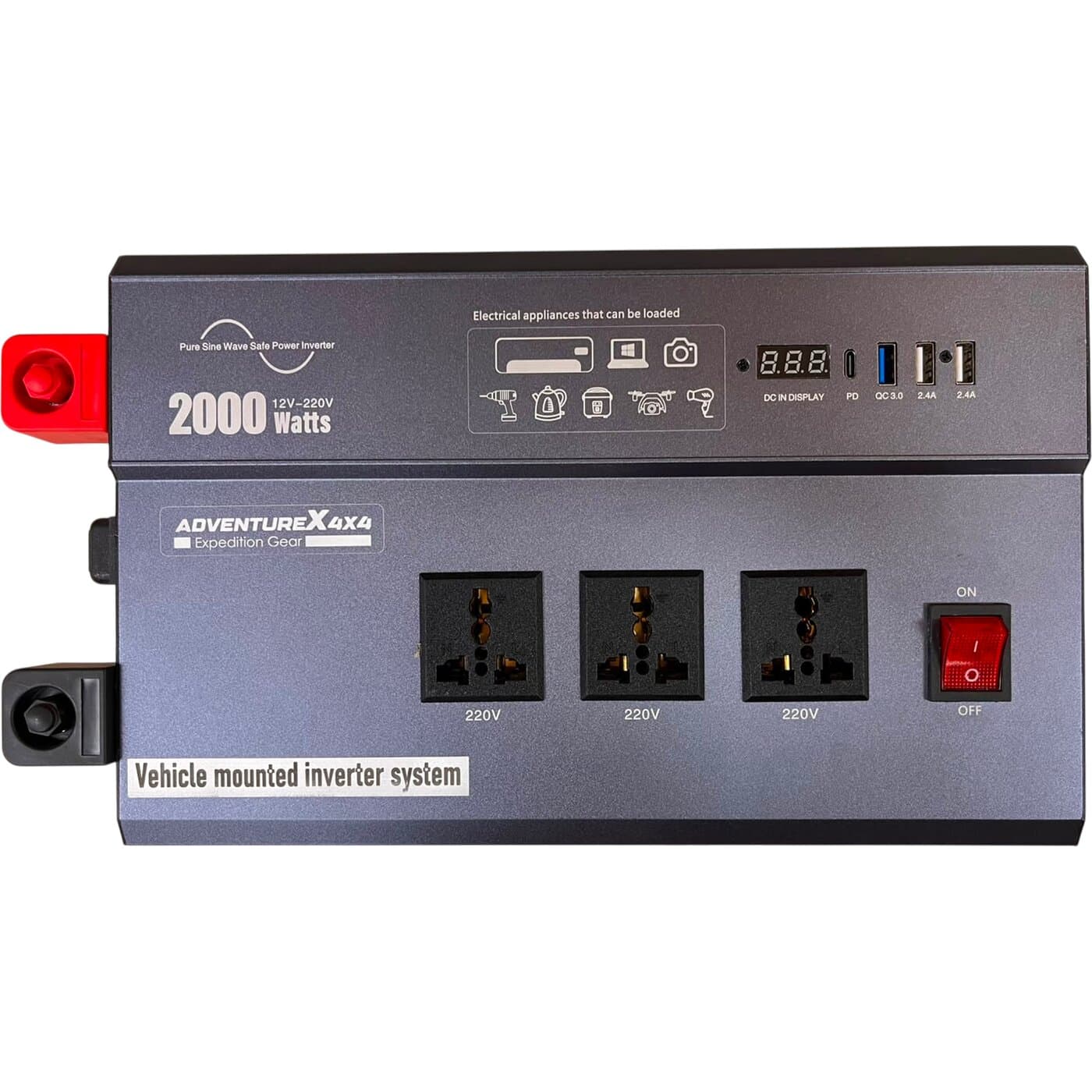 2000W DC to AC Pure Sinewave Inverter — AdventureX4x4