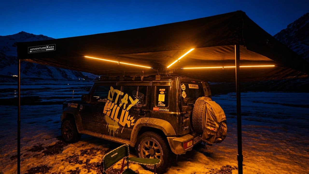 270° SaberLight V2 Freestanding Awning — AdventureX4x4